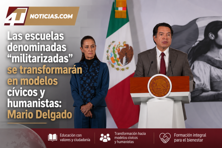 Las escuelas denominadas “militarizadas” se transformarán en modelos cívicos y humanistas: Mario Delgado
