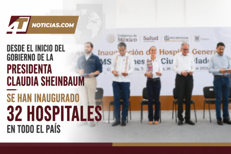Desde el inicio del gobierno de la Presidenta Claudia Sheinbaum se han inaugurado 32 hospitales en todo el país