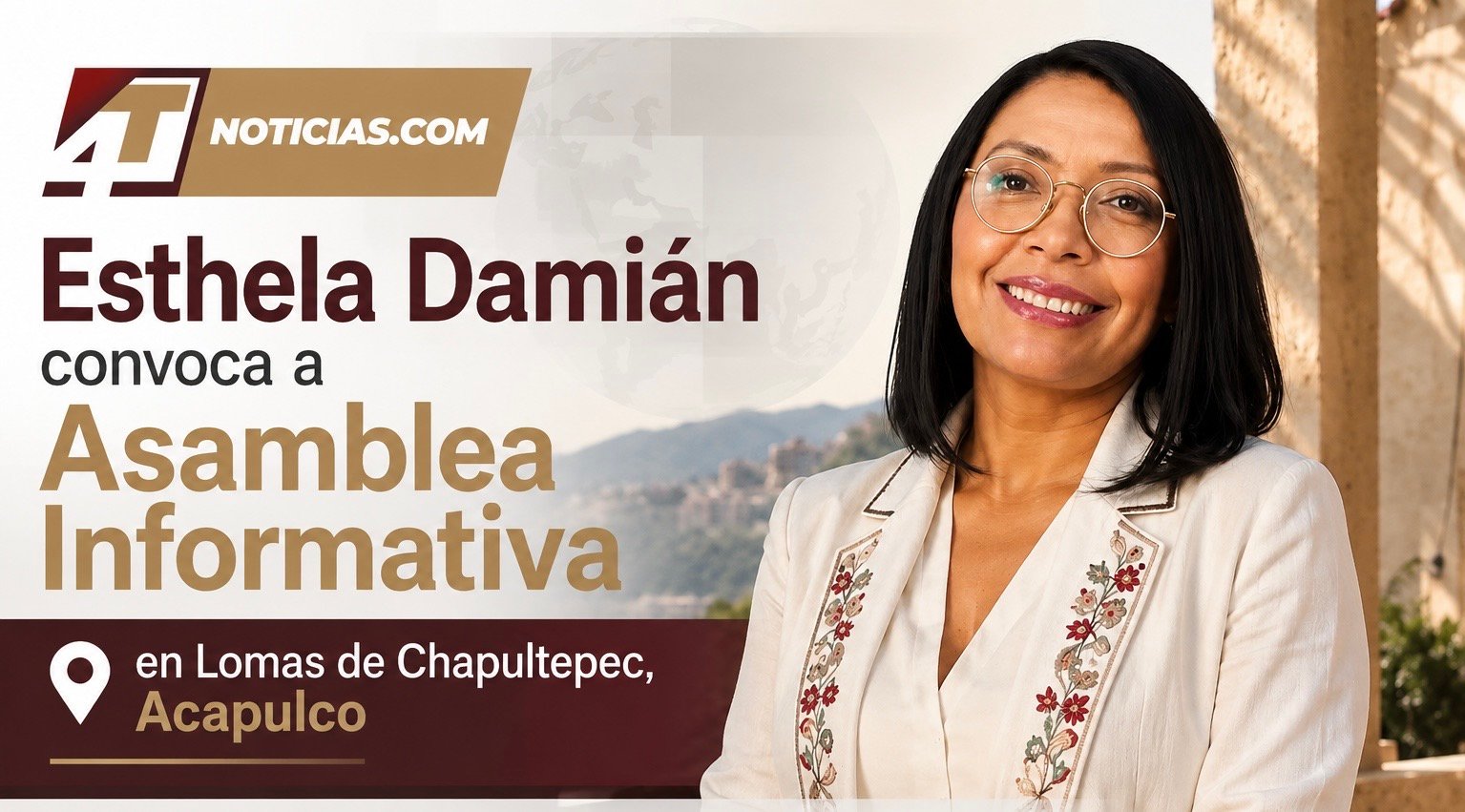 Esthela Damián convoca a Asamblea Informativa en Lomas de Chapultepec, Acapulco
