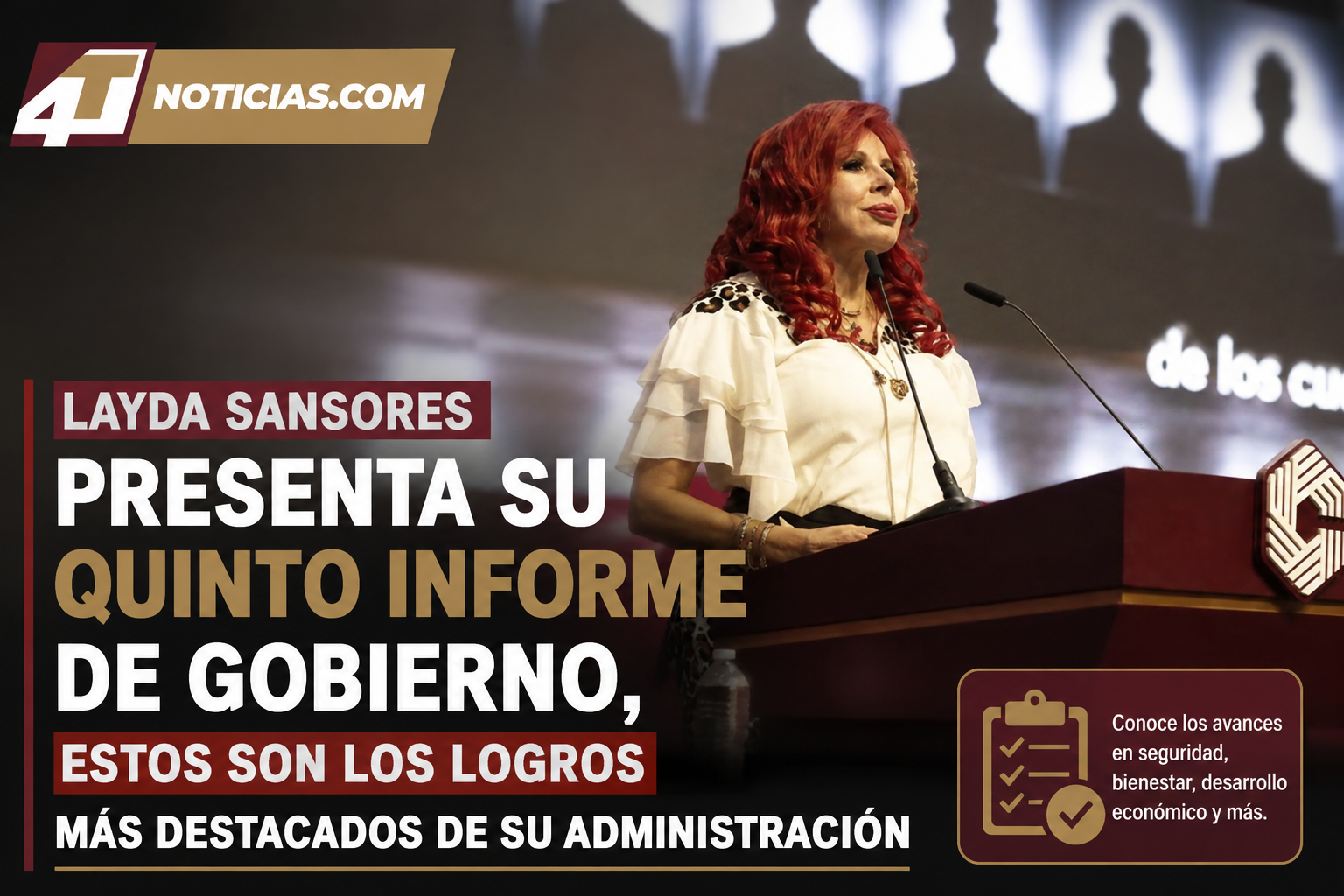 Layda Sansores presenta su quinto Informe de Gobierno, estos son los logros más destacados de su administración