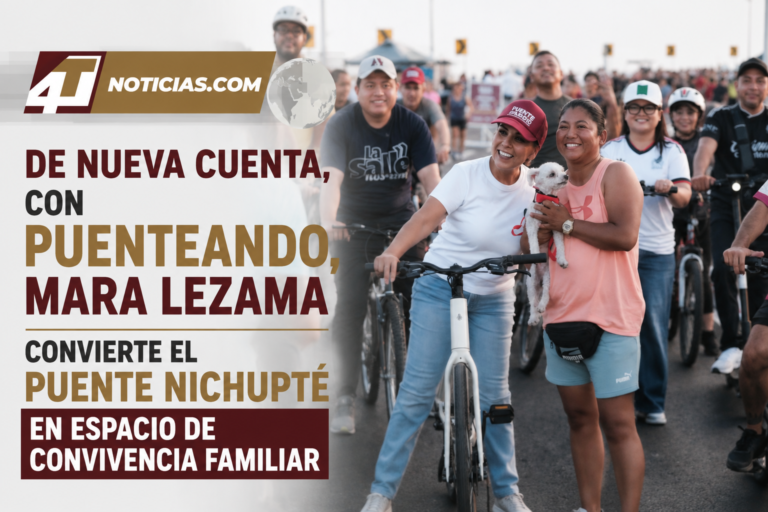 De nueva cuenta, con Puenteando, Mara Lezama convierte el Puente Nichupté en espacio de convivencia familiar