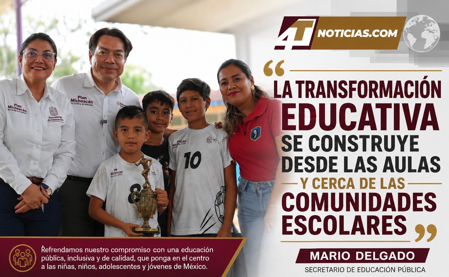 La transformación educativa se construye desde las aulas y cerca de las comunidades escolares: Mario Delgado
