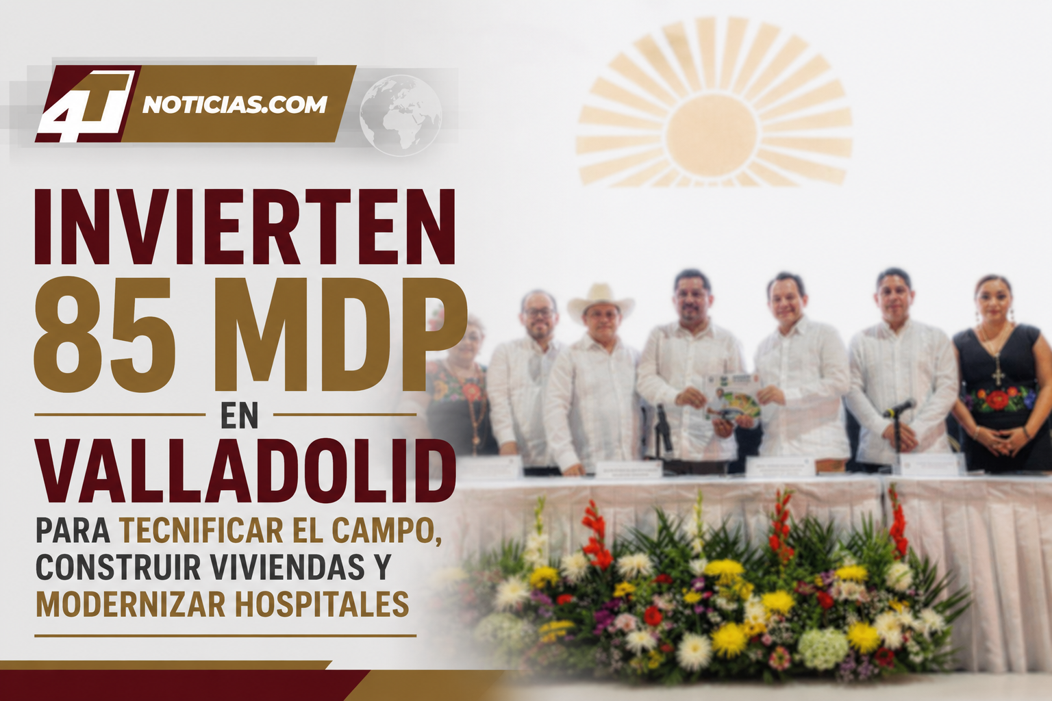 Invierten 85 mdp en Valladolid para tecnificar el campo, construir viviendas y modernizar hospitales