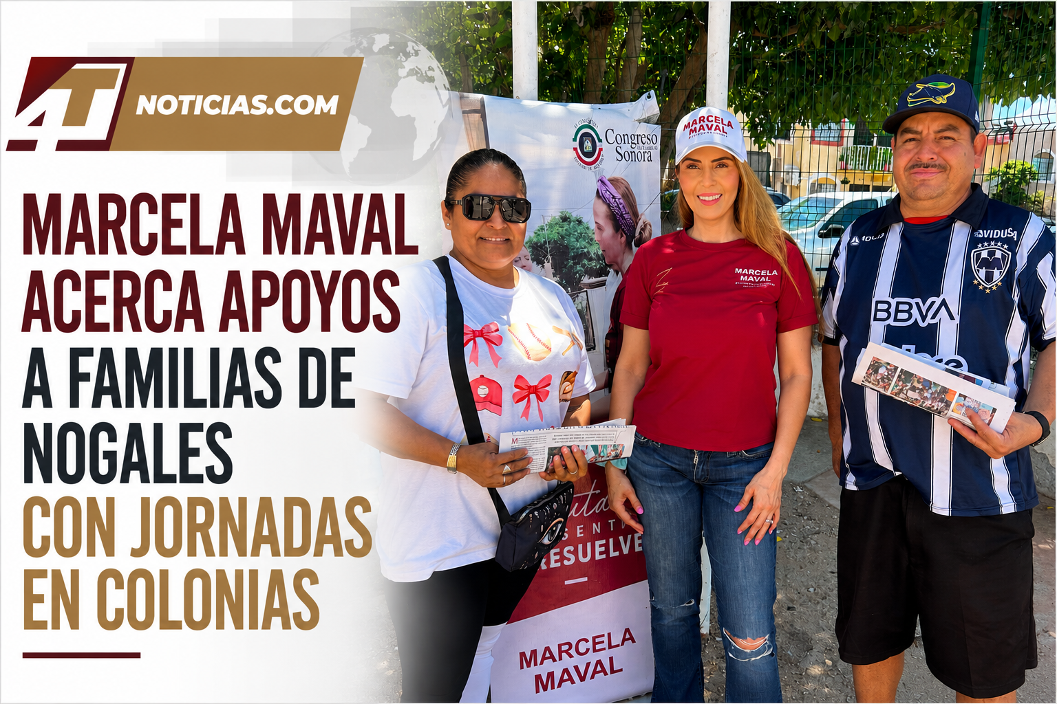 Marcela Maval acerca apoyos a familias de Nogales con jornadas en colonias