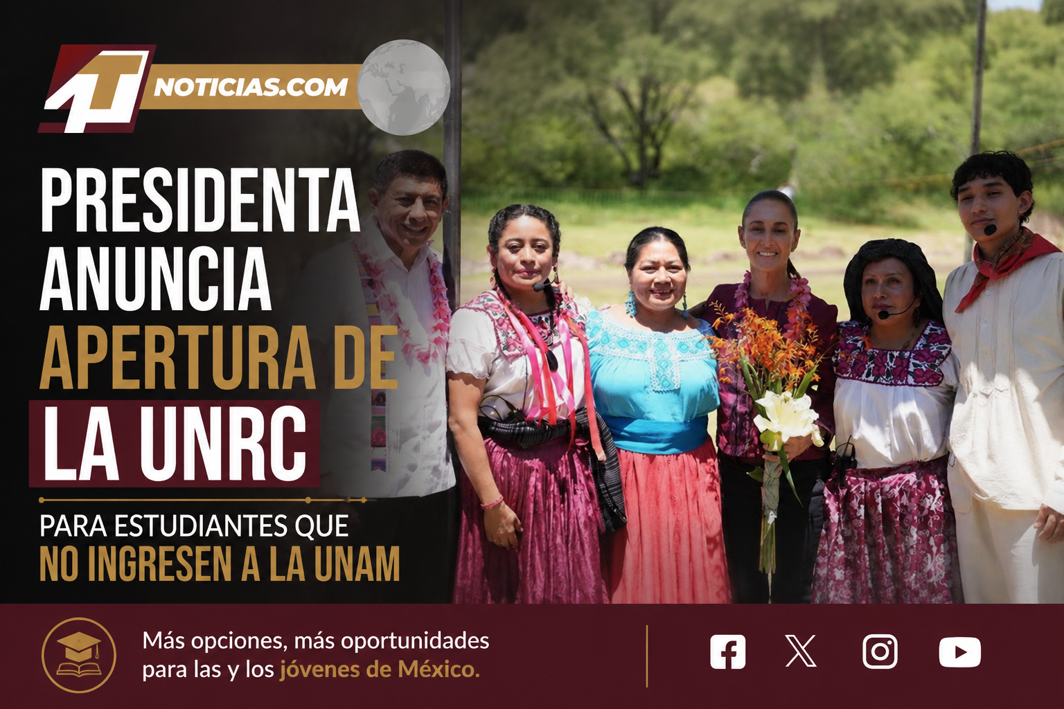 Presidenta anuncia apertura de la UNRC para estudiantes que no ingresen a la UNAM