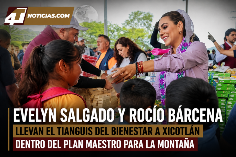 Evelyn Salgado y Rocío Bárcena llevan el Tianguis del Bienestar a Xicotlán dentro del Plan Maestro para la Montaña