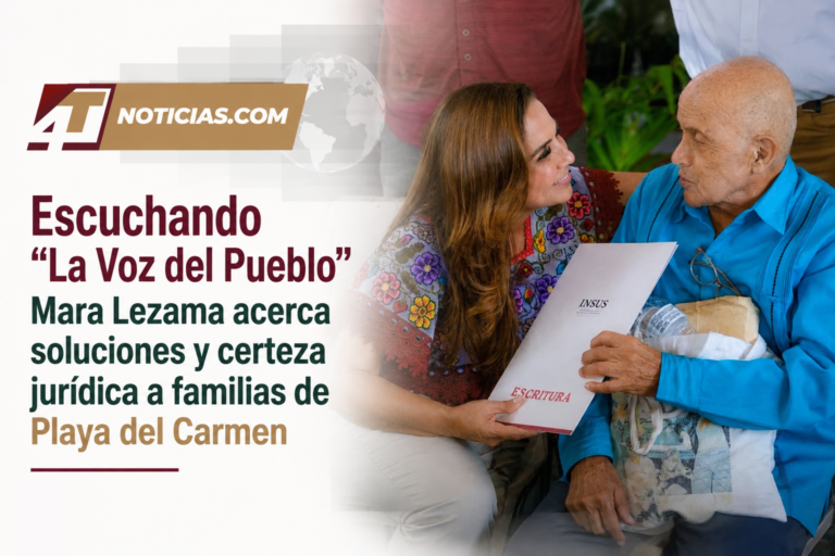 Escuchando “La Voz del Pueblo”, Mara Lezama acerca soluciones y certeza jurídica a familias de Playa del Carmen