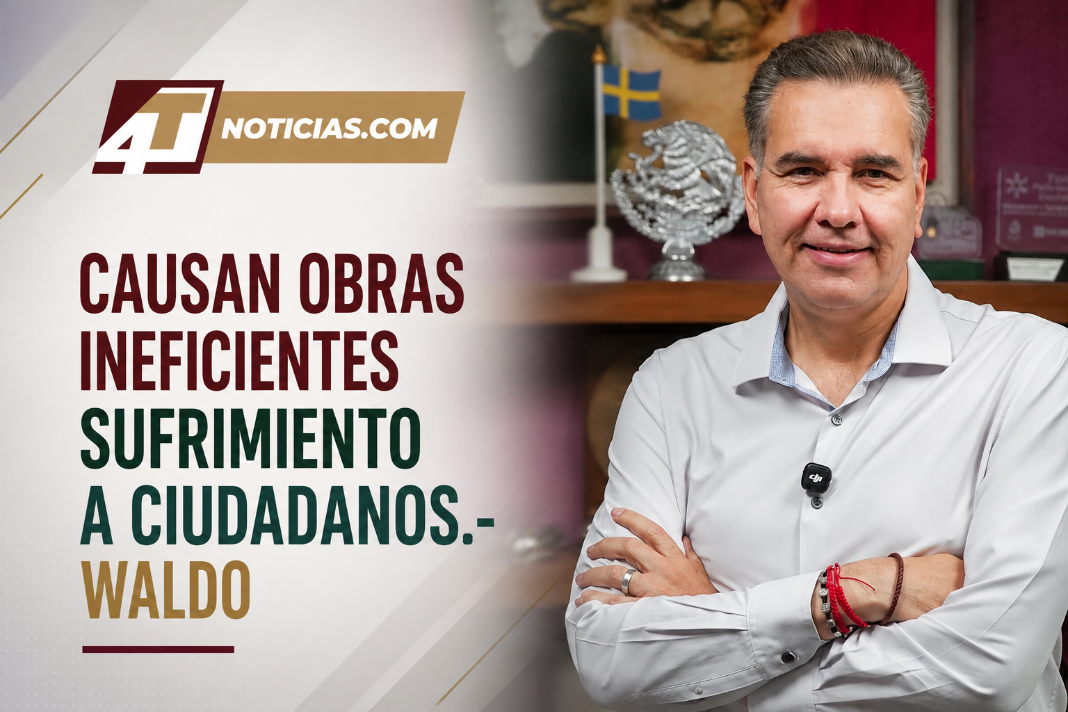 Causan obras ineficientes sufrimiento a ciudadanos.- Waldo