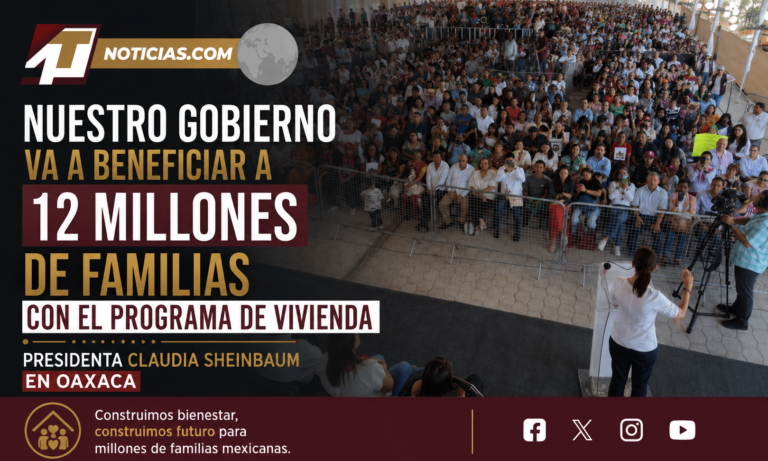 Nuestro gobierno va a beneficiar a 12 millones de familias con el programa de vivienda: presidenta Claudia Sheinbaum en Oaxaca