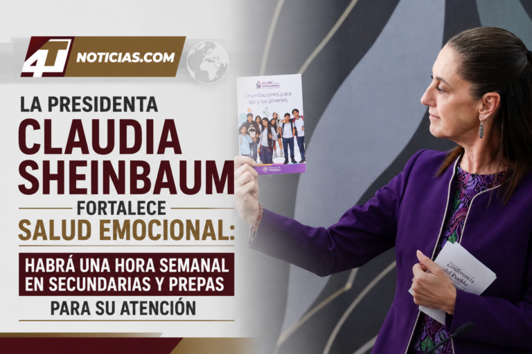 La Presidenta Claudia Sheinbaum fortalece salud emocional: habrá una hora semanal en secundarias y prepas para su atención