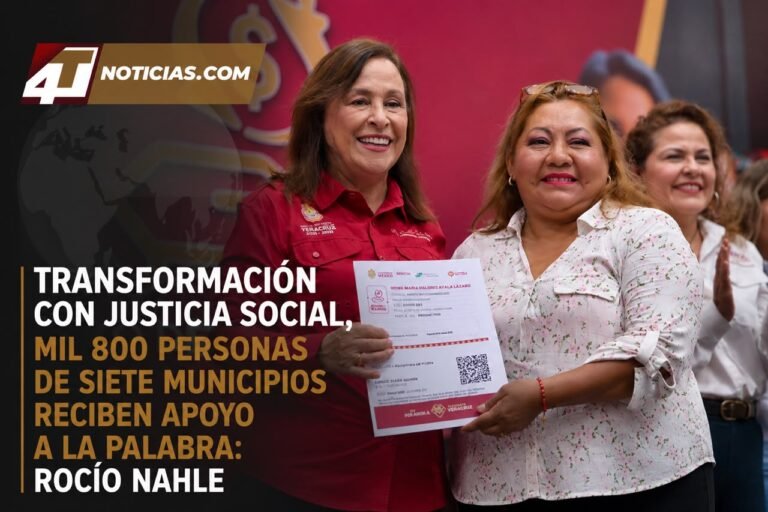 Transformación con justicia social, mil 800 personas de siete municipios reciben Apoyo a la Palabra: Rocío Nahle