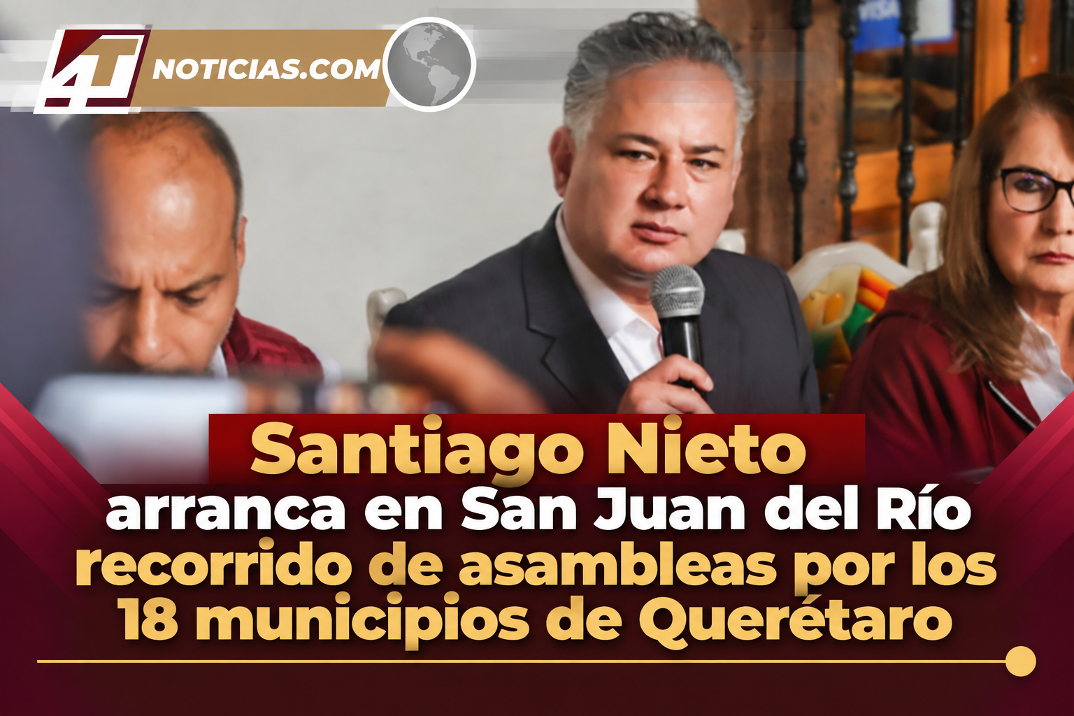 Santiago Nieto arranca en San Juan del Río recorrido de asambleas por los 18 municipios de Querétaro