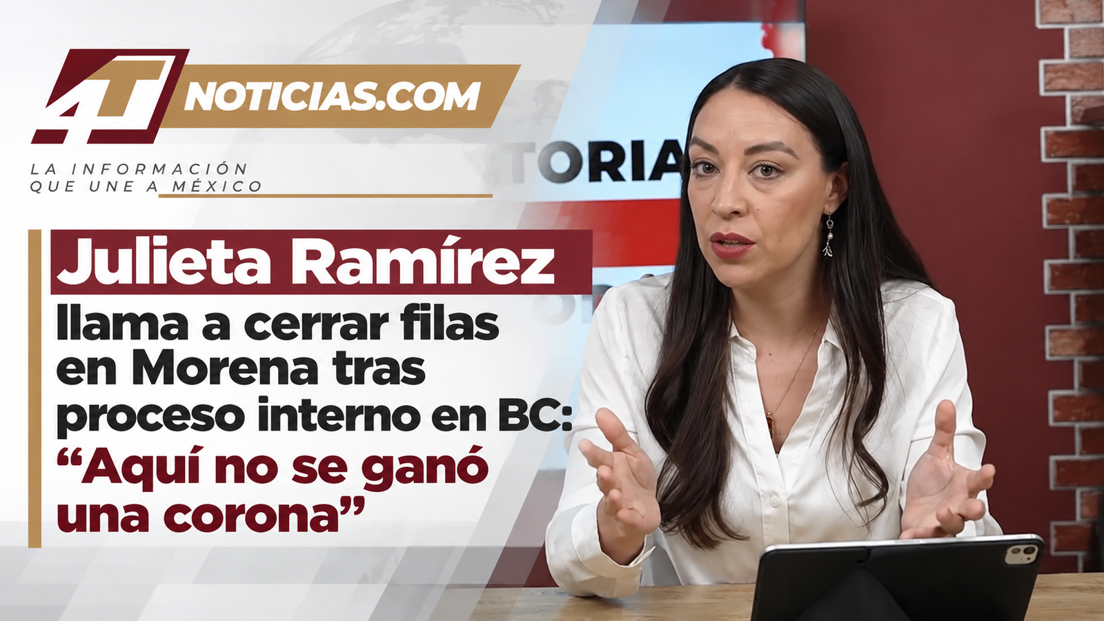 Julieta Ramírez llama a cerrar filas en Morena tras proceso interno en BC: “Aquí no se ganó una corona”