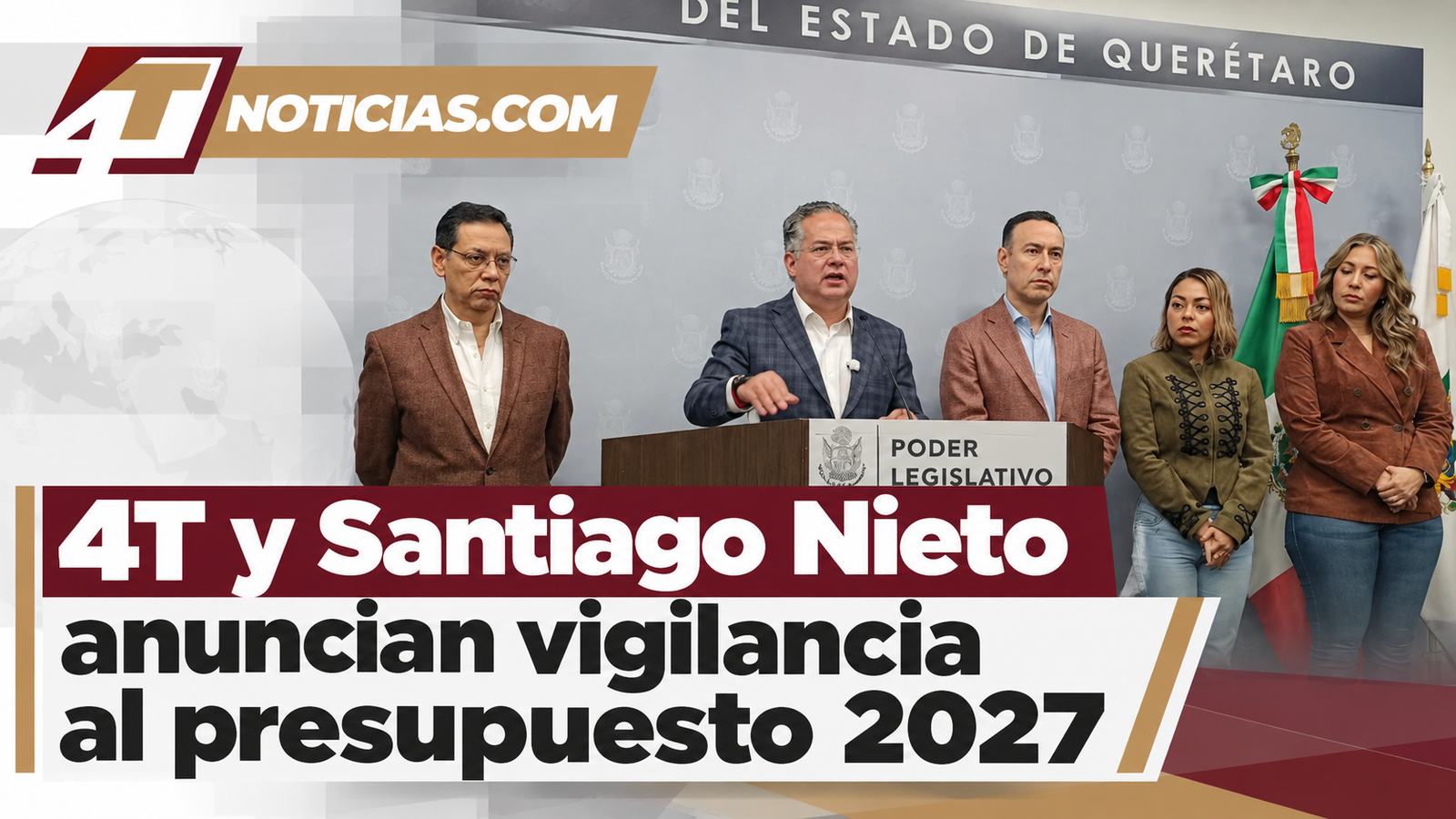 4T y Santiago Nieto anuncian vigilancia al presupuesto 2027