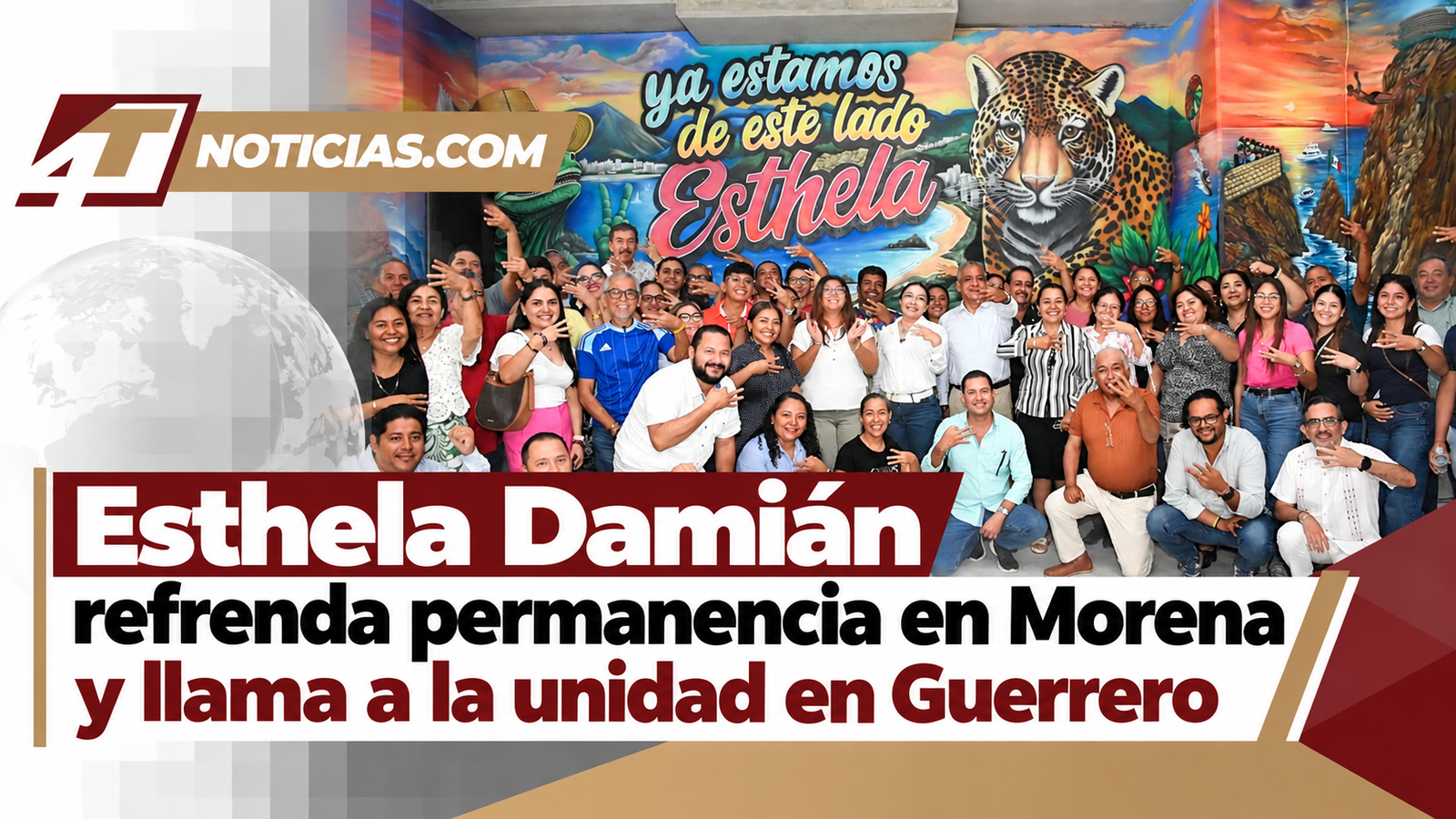 Esthela Damián refrenda permanencia en Morena y llama a la unidad en Guerrero
