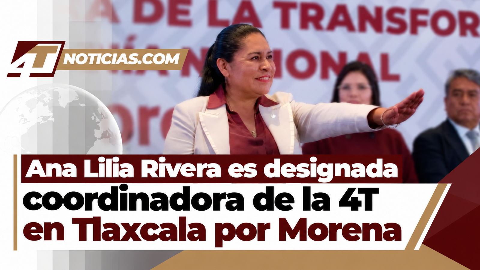 Ana Lilia Rivera es designada coordinadora de la 4T en Tlaxcala por Morena