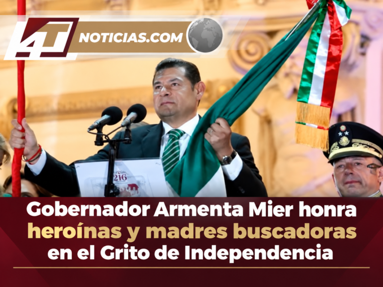 Gobernador Armenta Mier honra heroínas y madres buscadoras en el Grito de Independencia