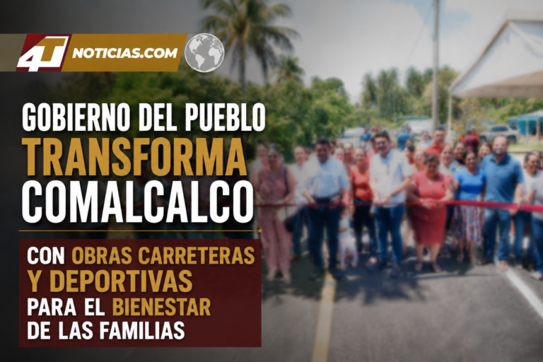 Gobierno del Pueblo transforma Comalcalco con obras carreteras y deportivas para el bienestar de las familias