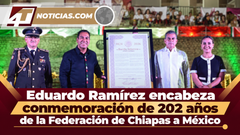 Eduardo Ramírez encabeza conmemoración de 202 años de la Federación de Chiapas a México