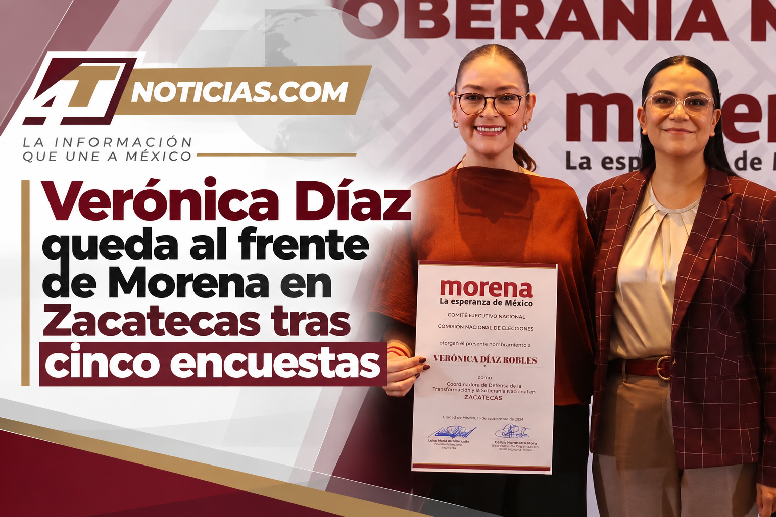 Verónica Díaz queda al frente de Morena en Zacatecas tras cinco encuestas