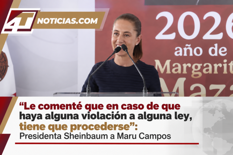 “Le comenté que en caso de que haya alguna violación a alguna ley, tiene que procederse”: Presidenta Sheinbaum a Maru Campos