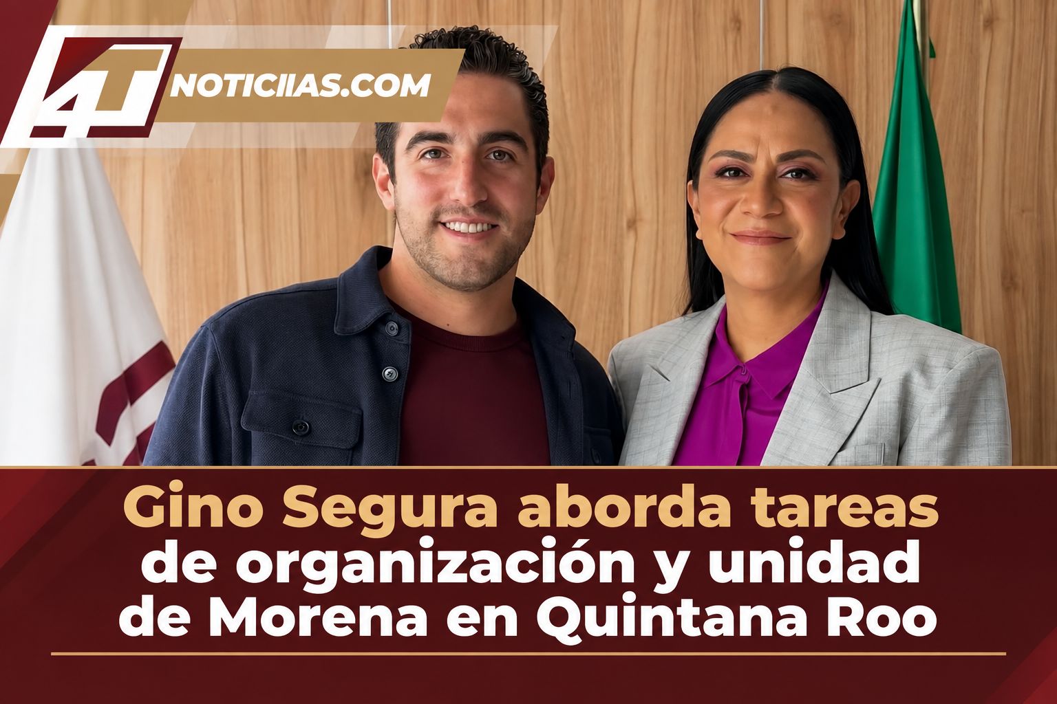 Gino Segura aborda tareas de organización y unidad de Morena en Quintana Roo