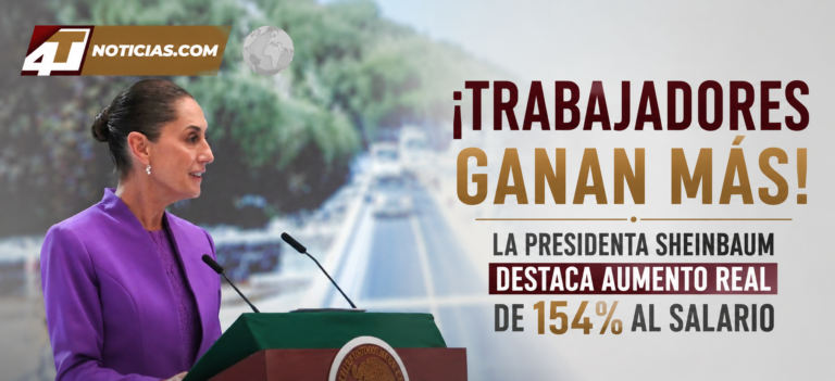 ¡Trabajadores ganan más! La Presidenta Sheinbaum destaca aumento real de 154% al salario