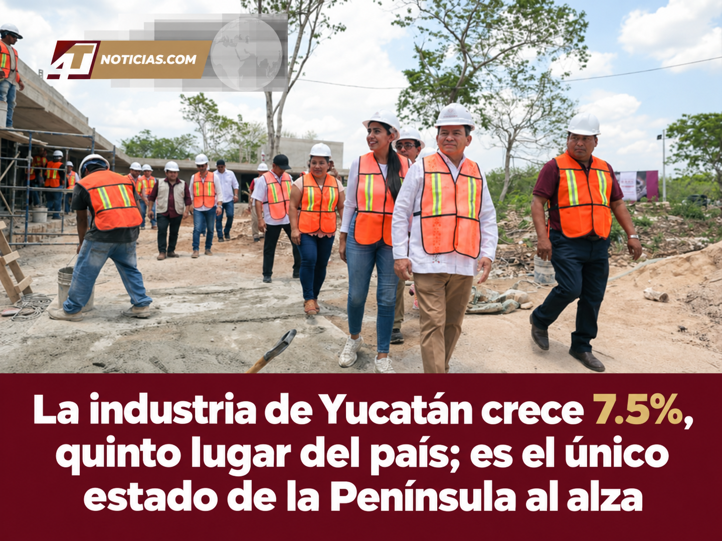 La industria de Yucatán crece 7.5%, quinto lugar del país; es el único estado de la Península al alza