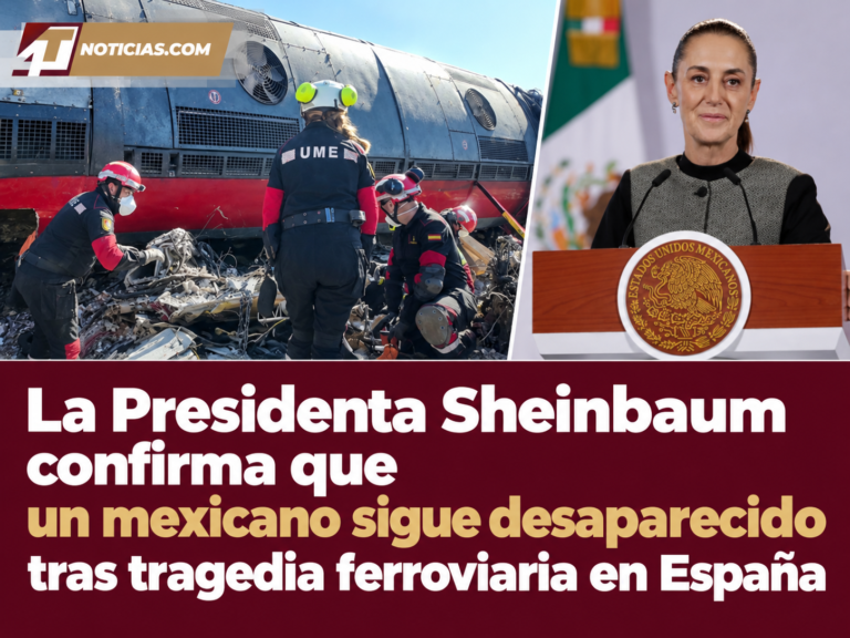 La Presidenta Sheinbaum confirma que un mexicano sigue desaparecido tras tragedia ferroviaria en España