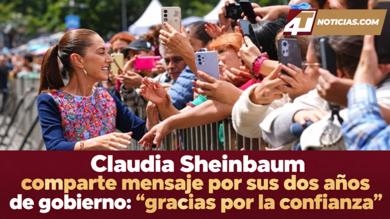 Claudia Sheinbaum comparte mensaje por sus dos años de gobierno: “gracias por la confianza”