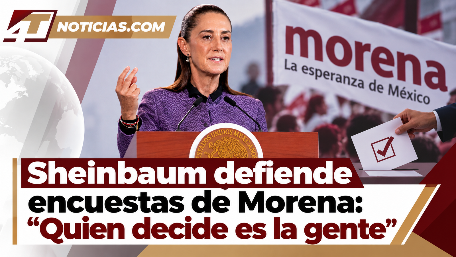 Sheinbaum defiende encuestas de Morena: “Quien decide es la gente”