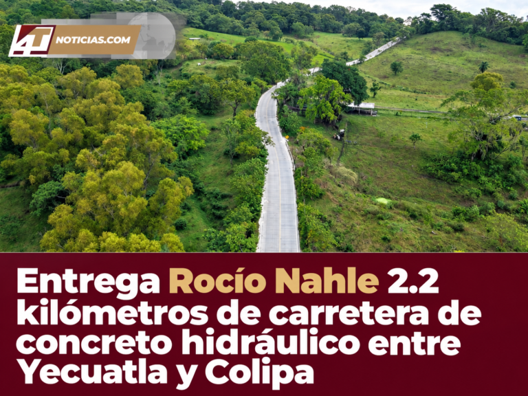 Entrega Rocío Nahle 2.2 kilómetros de carretera de concreto hidráulico entre Yecuatla y Colipa