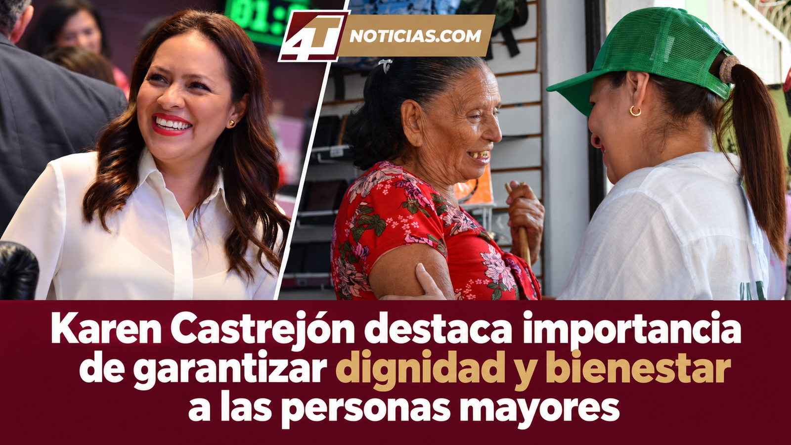 Karen Castrejón destaca importancia de garantizar dignidad y bienestar a las personas mayores
