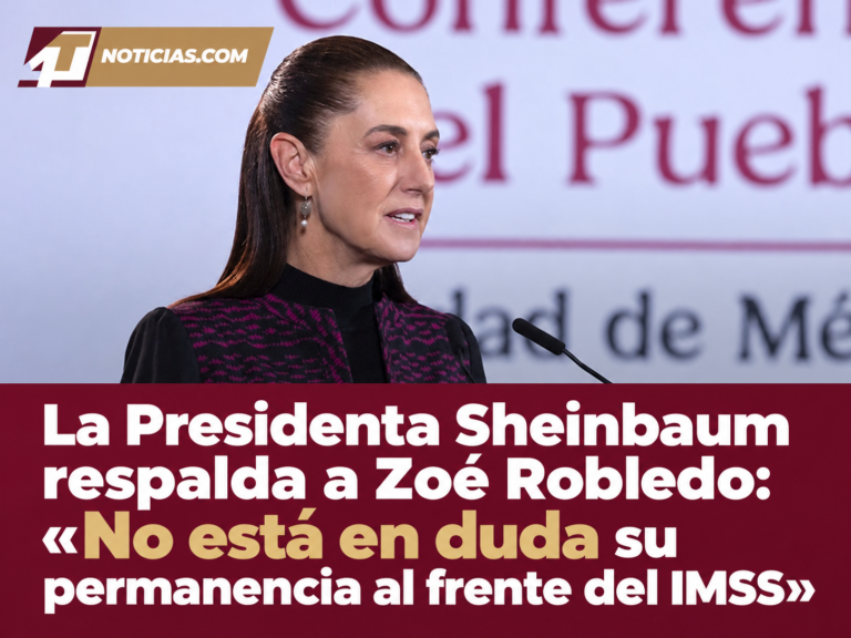 La Presidenta Sheinbaum respalda a Zoé Robledo: «No está en duda su permanencia al frente del IMSS»
