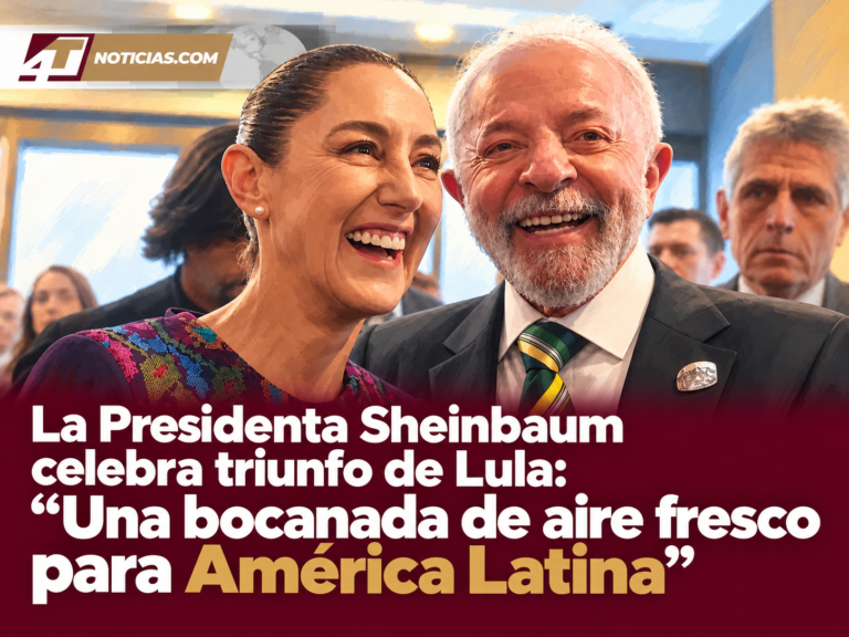 La Presidenta Sheinbaum celebra triunfo de Lula: “Una bocanada de aire fresco para América Latina”