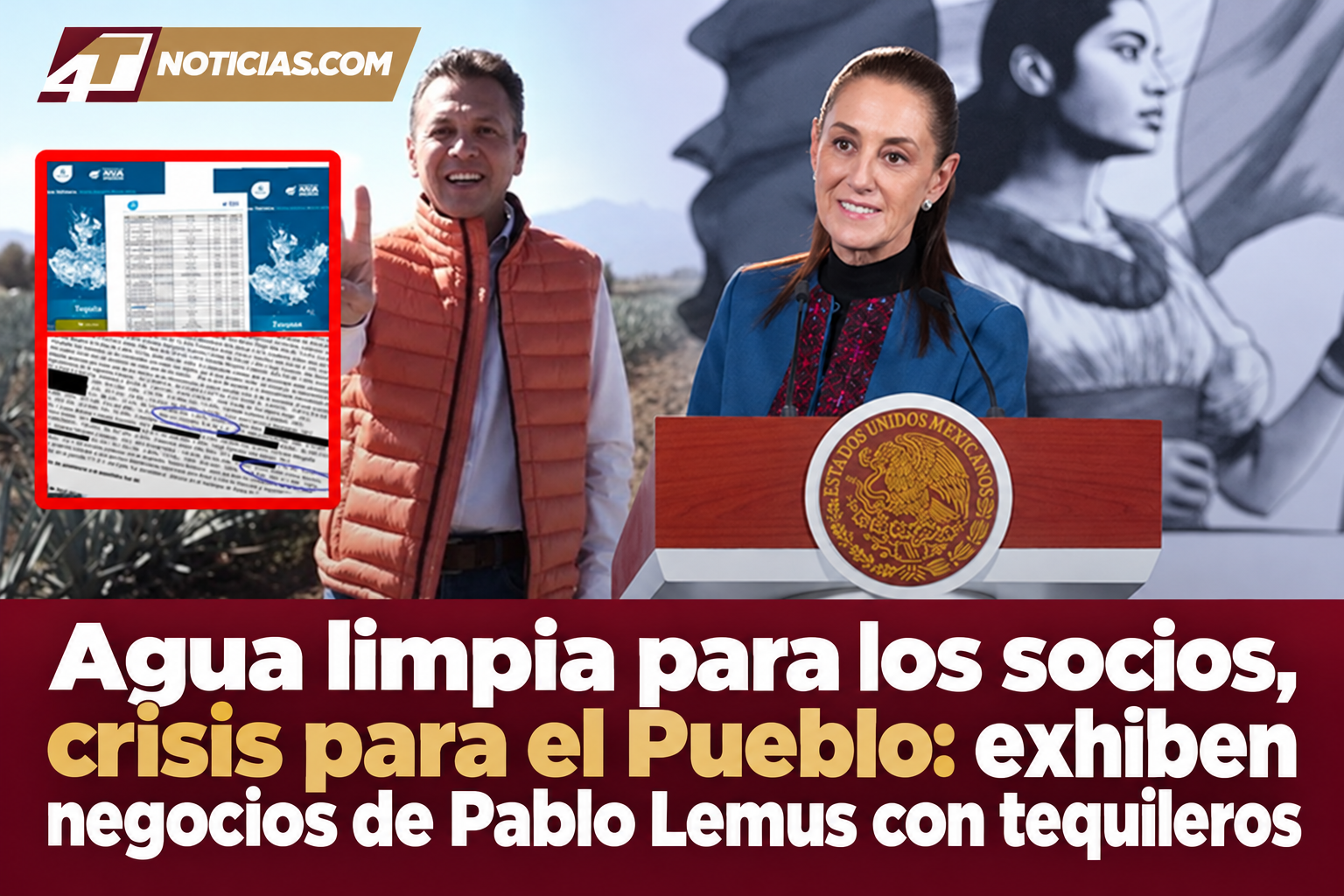 Agua limpia para los socios, crisis para el Pueblo: exhiben negocios de Pablo Lemus con tequileros