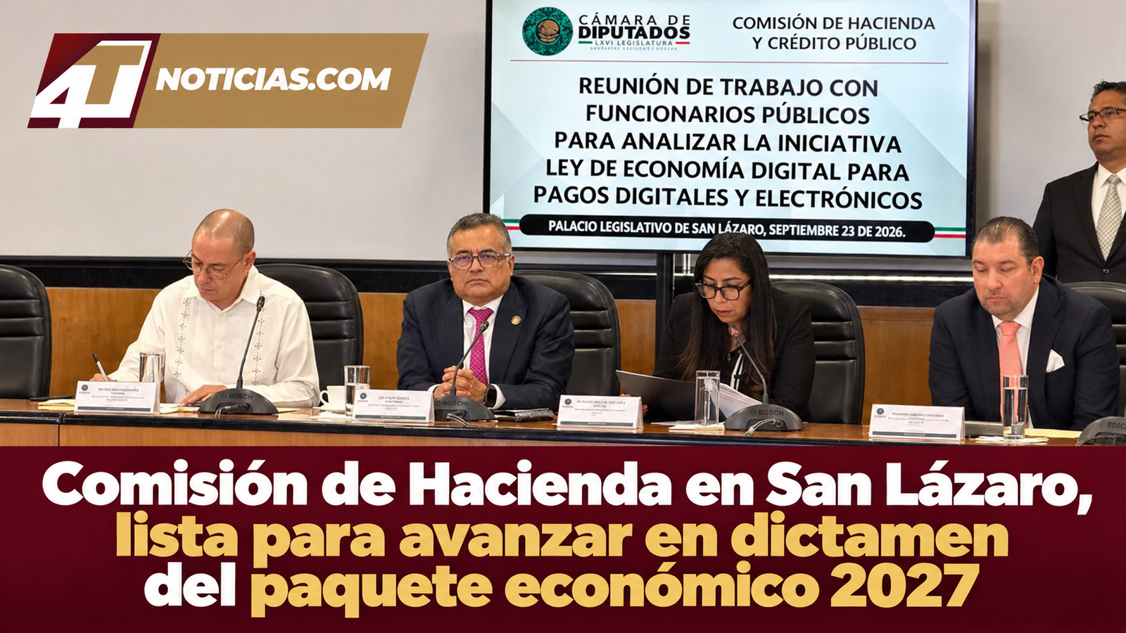 Comisión de Hacienda en San Lázaro, lista para avanzar en dictamen del paquete económico 2027