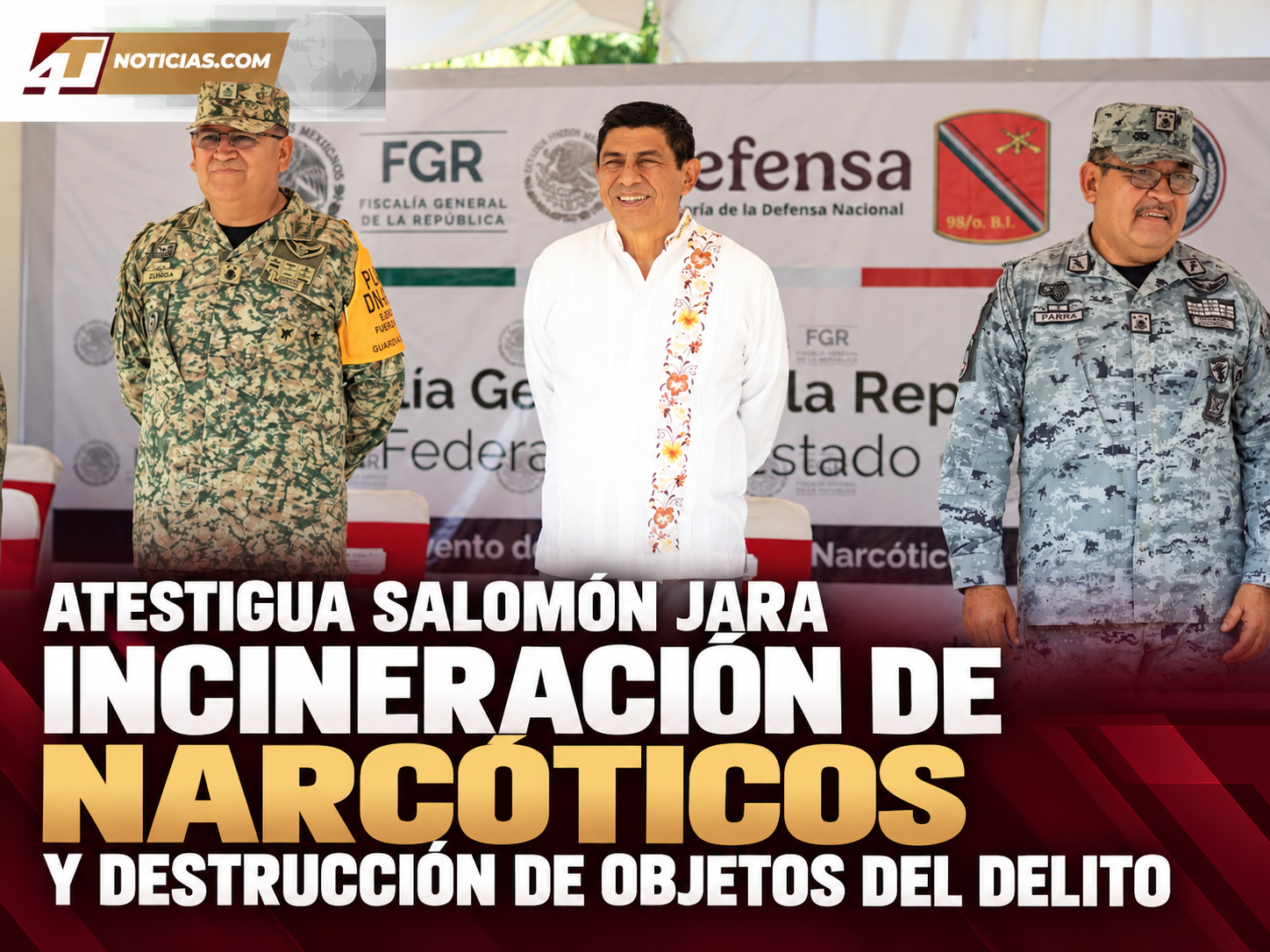 ATESTIGUA SALOMÓN JARA INCINERACIÓN DE NARCÓTICOS Y DESTRUCCIÓN DE OBJETOS DEL DELITO