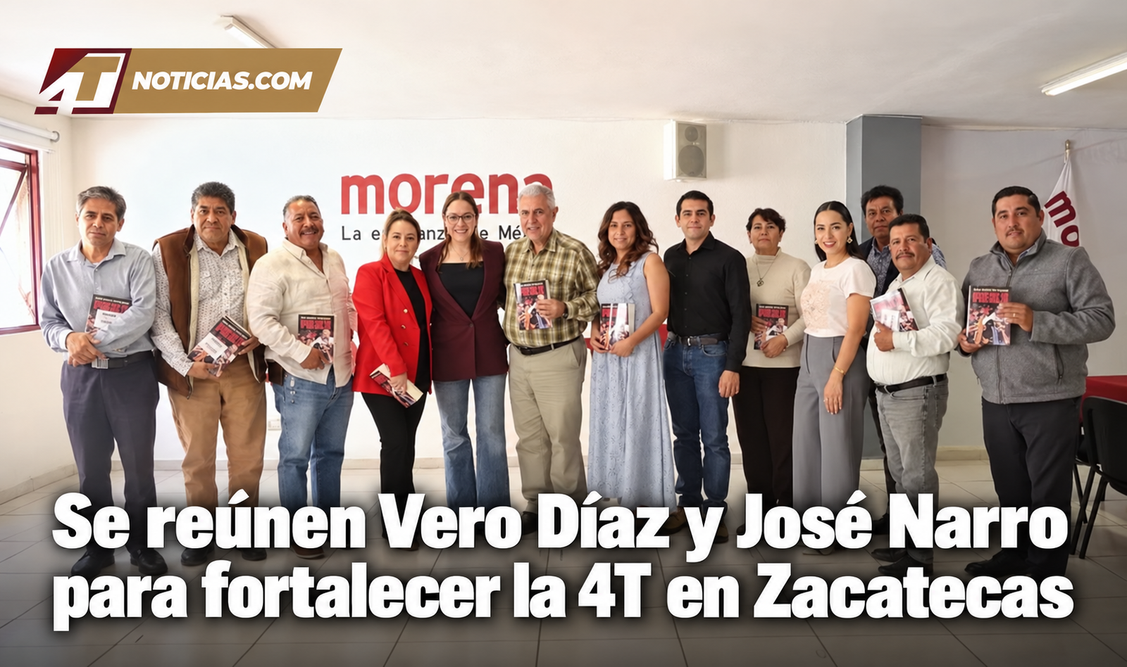 Se reúnen Vero Díaz y José Narro para fortalecer la 4T en Zacatecas