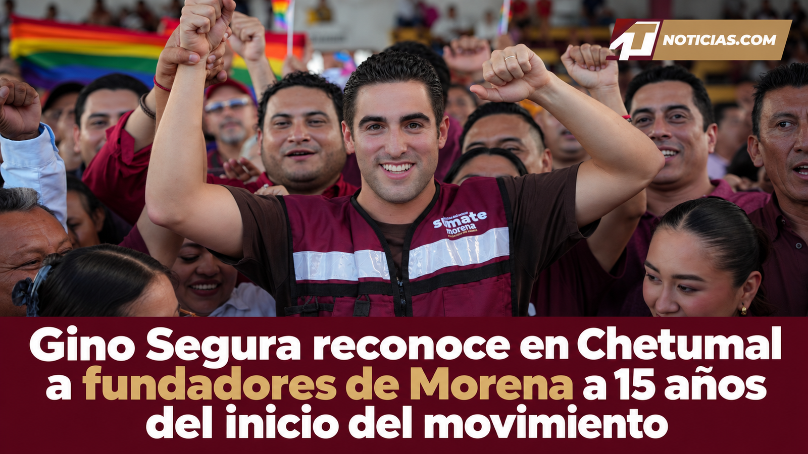 Gino Segura reconoce en Chetumal a fundadores de Morena a 15 años del inicio del movimiento