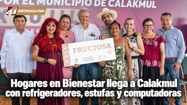 Hogares en Bienestar llega a Calakmul con refrigeradores, estufas y computadoras