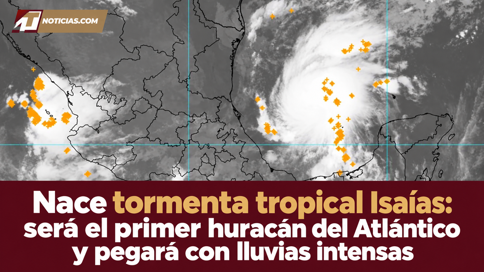 Nace tormenta tropical Isaías: será el primer huracán del Atlántico y pegará con lluvias intensas