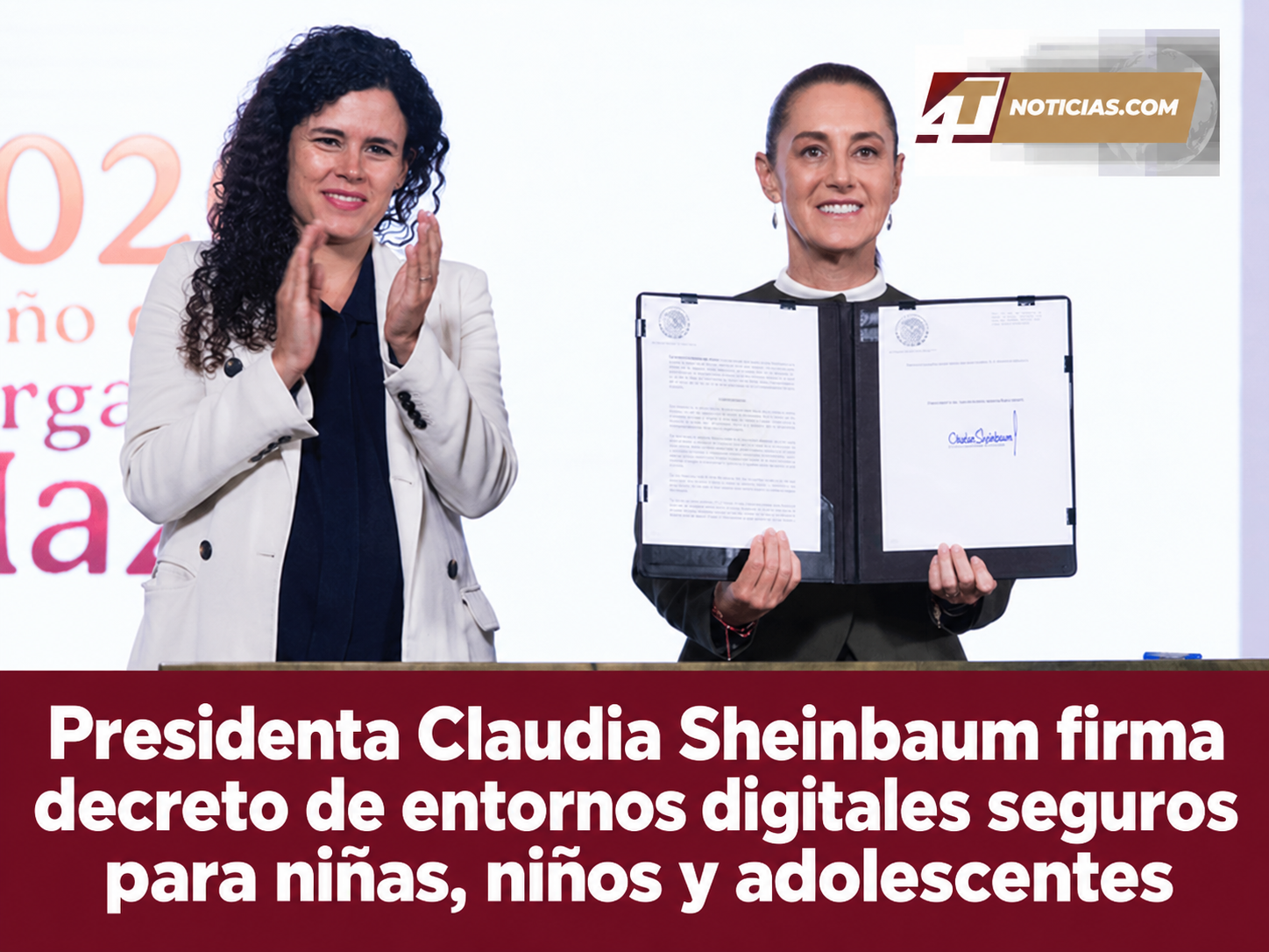 Presidenta Claudia Sheinbaum firma decreto de entornos digitales seguros para niñas, niños y adolescentes