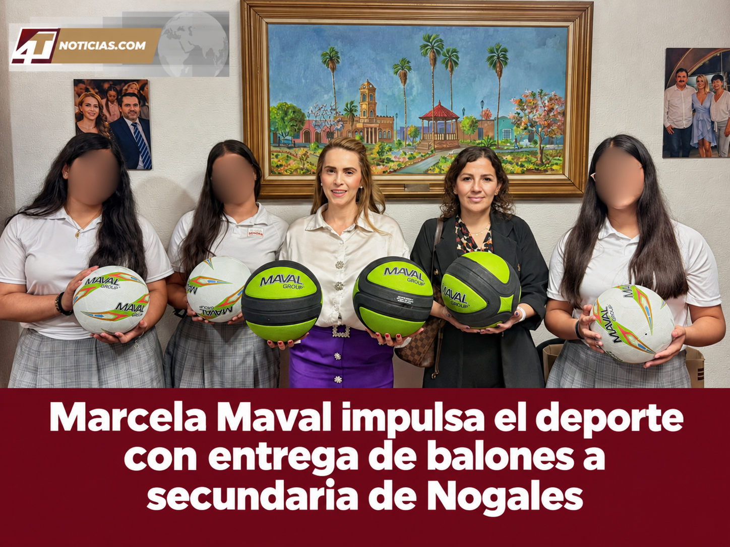 Marcela Maval impulsa el deporte con entrega de balones a secundaria de Nogales
