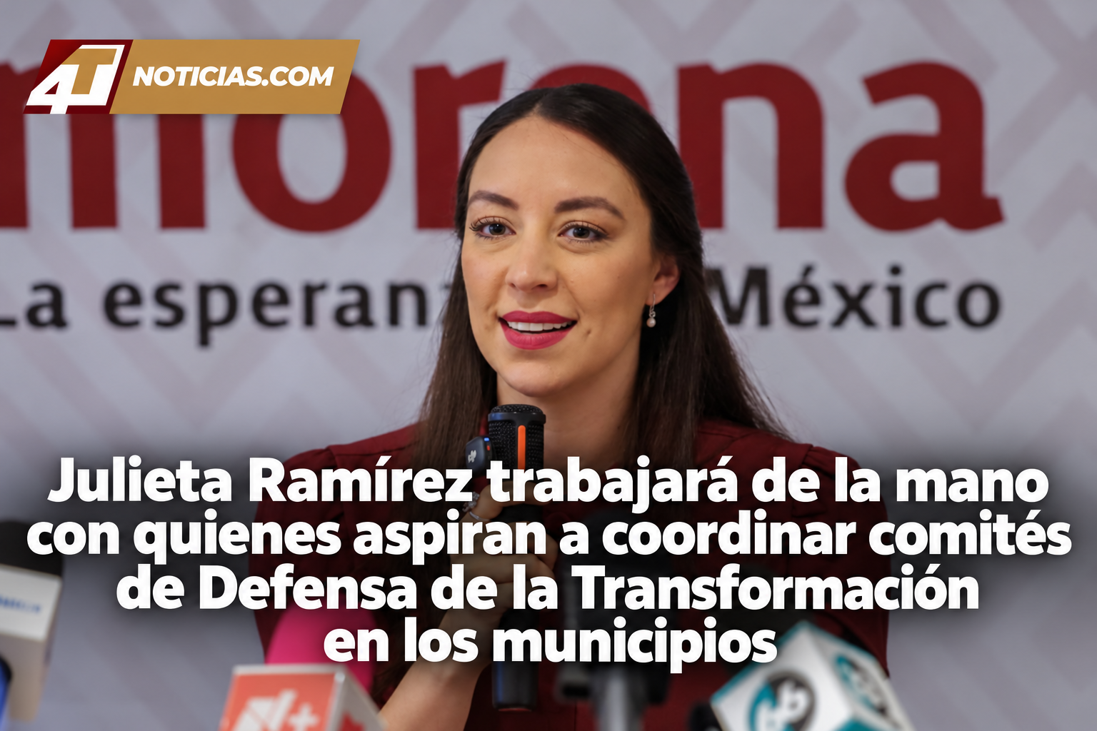 Julieta Ramírez trabajará de la mano con quienes aspiran a coordinar comités de Defensa de la Transformación en los municipios