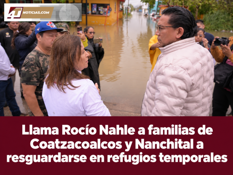 Llama Rocío Nahle a familias de Coatzacoalcos y Nanchital a resguardarse en refugios temporales