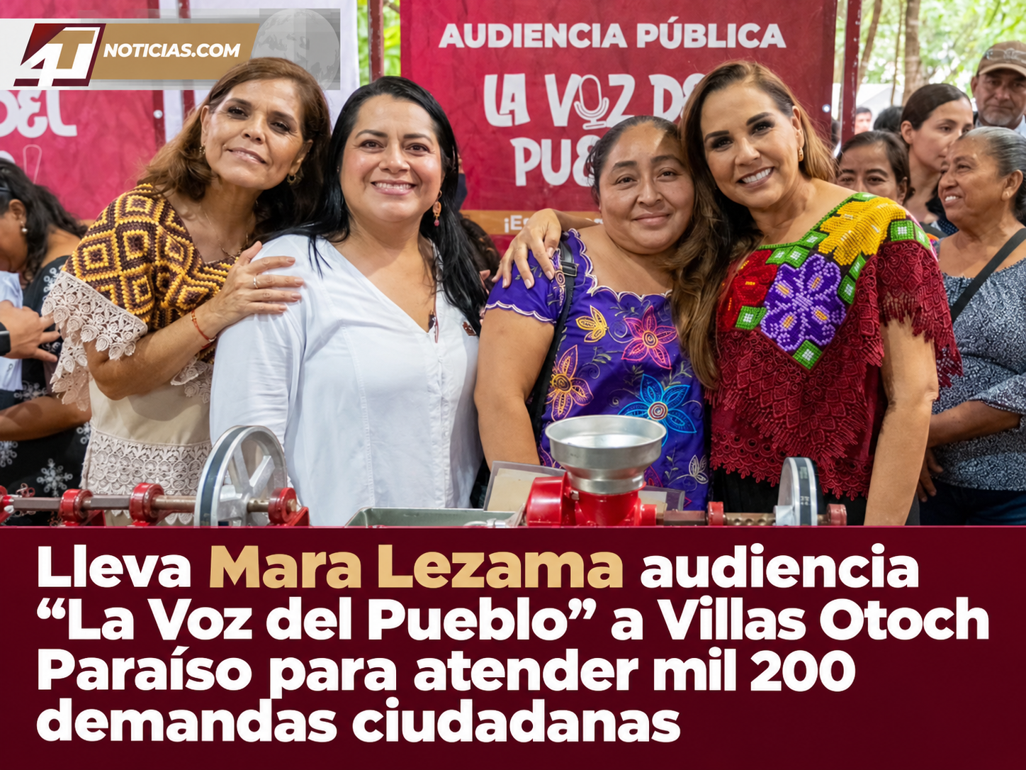 Lleva Mara Lezama audiencia “La Voz del Pueblo” a Villas Otoch Paraíso para atender mil 200 demandas ciudadanas