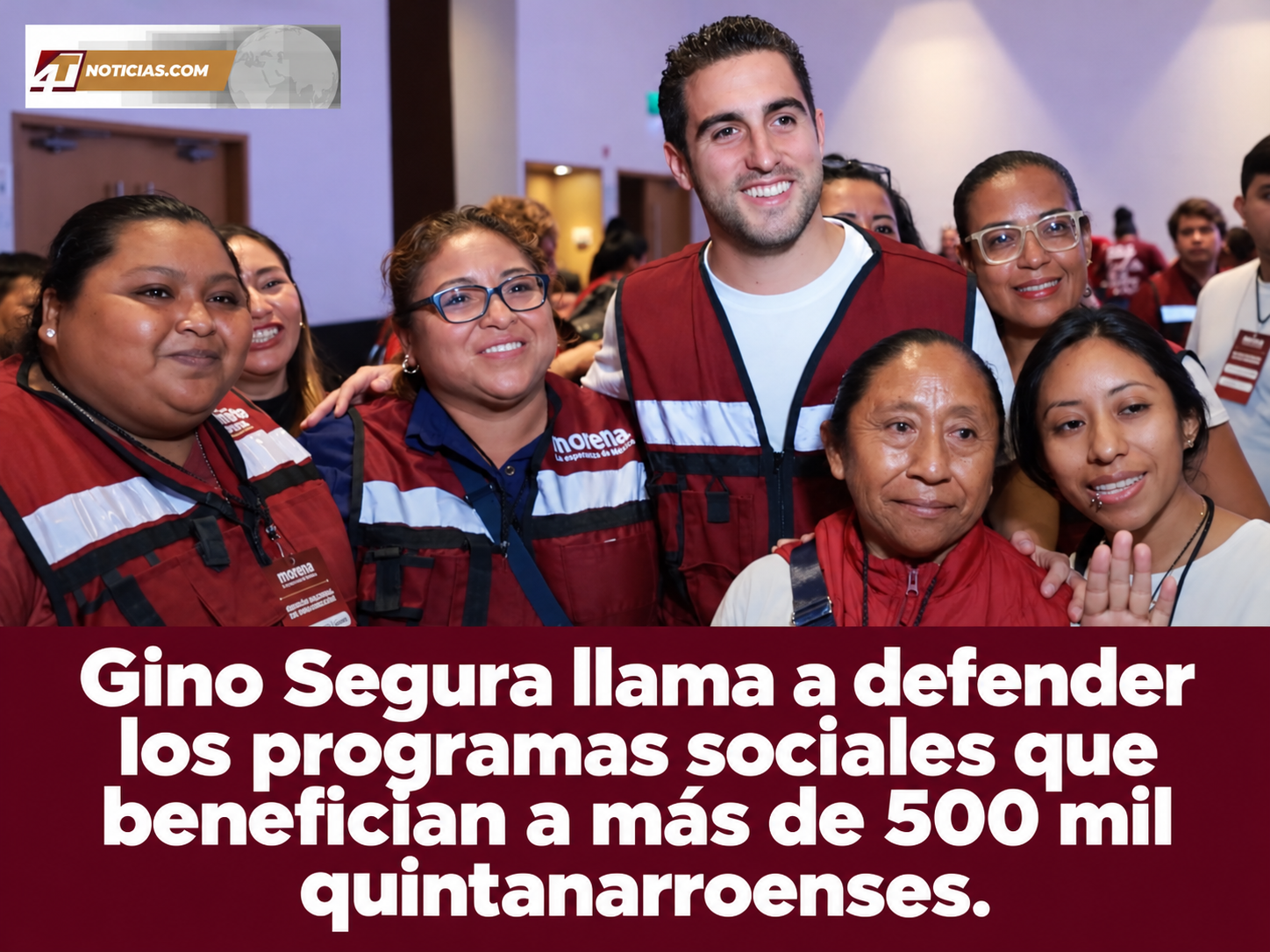 Gino Segura llama a defender los programas sociales que benefician a más de 500 mil quintanarroenses