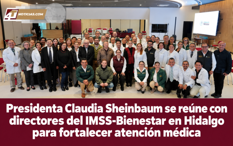 Presidenta Claudia Sheinbaum se reúne con directores del IMSS-Bienestar en Hidalgo para fortalecer atención médica