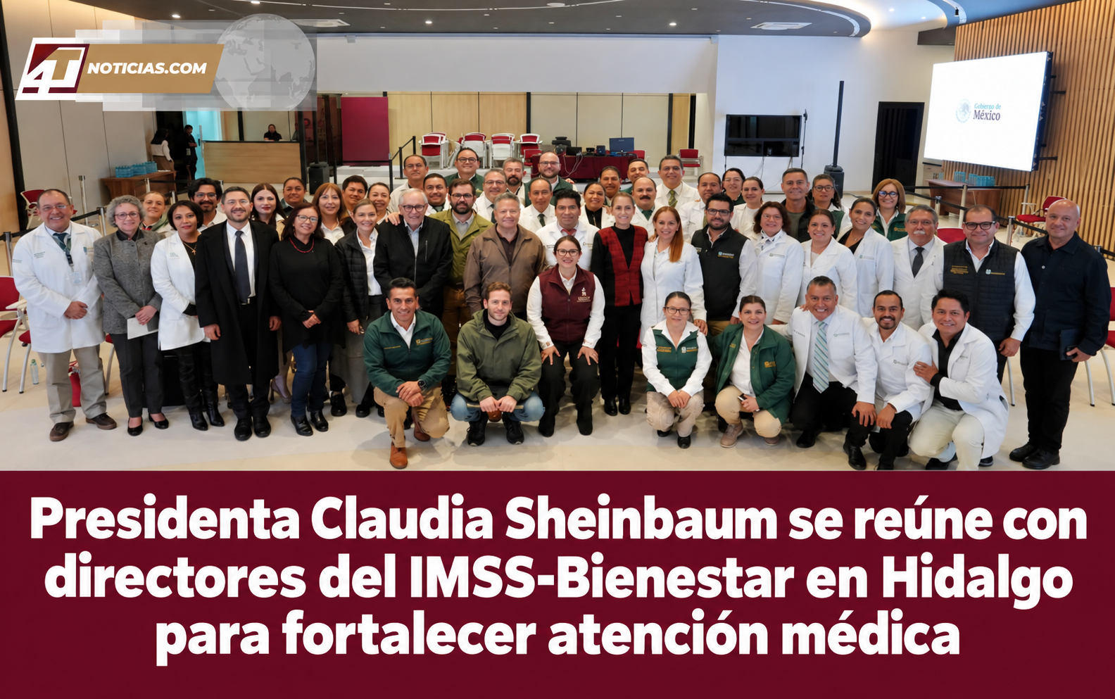 Presidenta Claudia Sheinbaum se reúne con directores del IMSS-Bienestar en Hidalgo para fortalecer atención médica